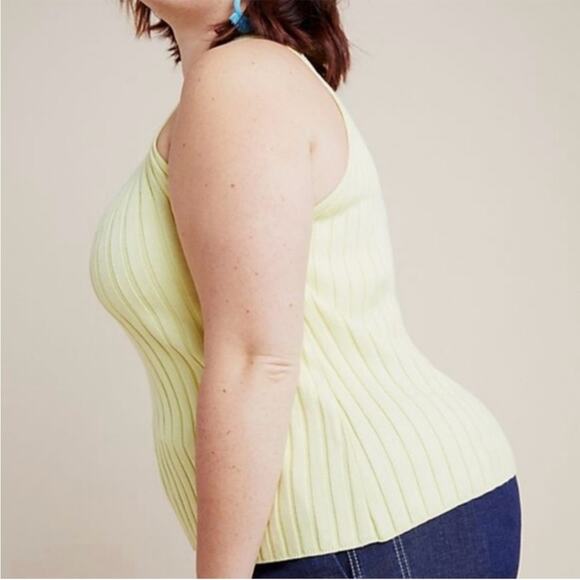 Anthropologie Zadkine Canary Yellow Rib Knit Tank - 3X - Picture 2 of 12